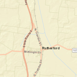 Rutherford Tennessee Street Map