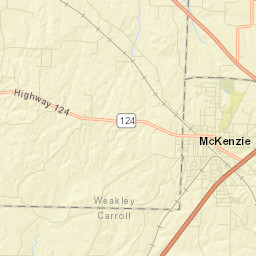 McKenzie Tennessee Street Map