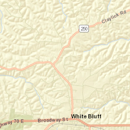 White Bluff Tennessee Street Map