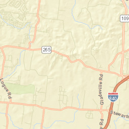 Gladeville Tennessee Street Map