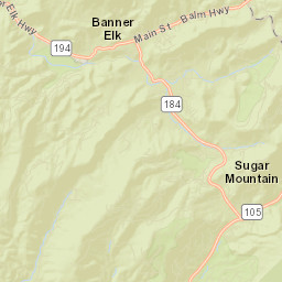 Banner Elk Street Map
