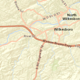 101-199 Broad St, Wilkesboro, NC 28697 Street Map