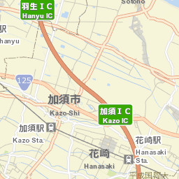 Kazo-shi Street Map