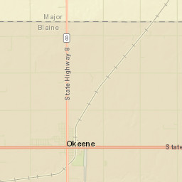Okeene Street Map