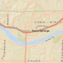 14211-14299 W 17th St Sand Springs Street Map