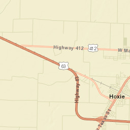 Hoxie Arkansas Street Map