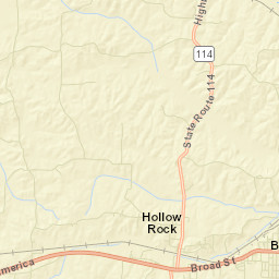 Hollow Rock Tennessee Street Map