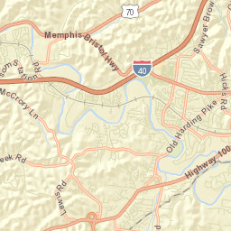 Walnut Hills Tennessee Street Map