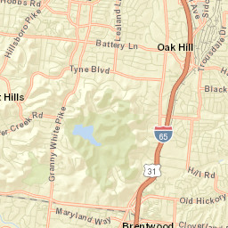 River Oak Estates Tennessee Street Map