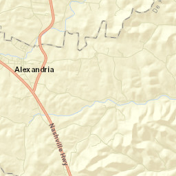 Alexandria Tennessee Street Map