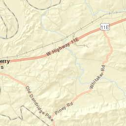 Hodges Tennessee Street Map