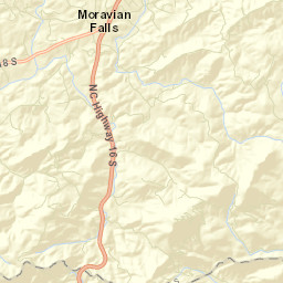 Moravian Falls Street Map