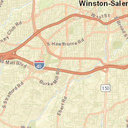 Winston-Salem Street Map