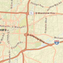 Guilford County Street Map