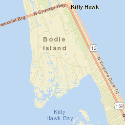 Kitty Hawk Street Map