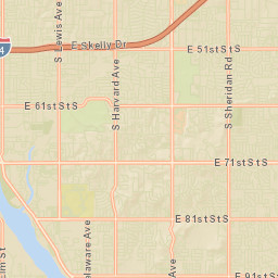 6387-6499 East 67th Street Tulsa OK  Street Map