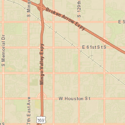 S 109th E Ave Tulsa Oklahoma Street Map