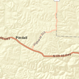 Pindall Arkansas Street Map