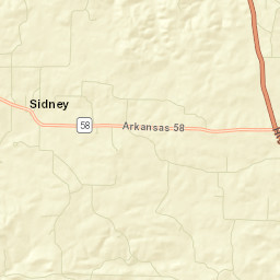 Sidney Arkansas Street Map