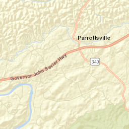 Parrottsville Tennessee Street Map