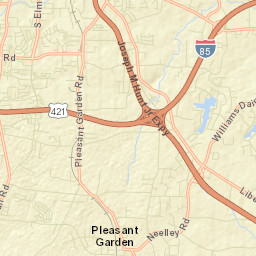 Pleasant Garden Street Map