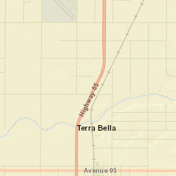 Terra Bella California Street Map