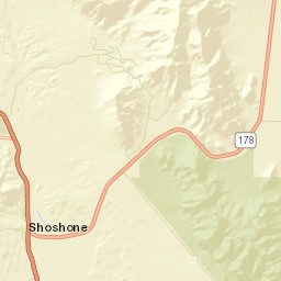 Shoshone California Street Map