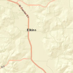 Elkins Arkansas Street Map