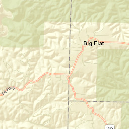 Big Flat Arkansas Street Map