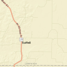 Saffell Arkansas Street Map