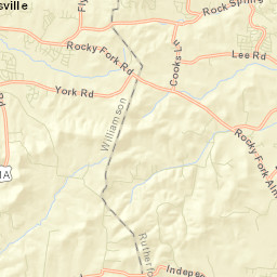 Rocky Fork Tennessee Street Map