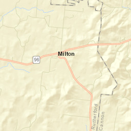 Milton Tennessee Street Map