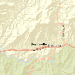 Yancey County Street Map