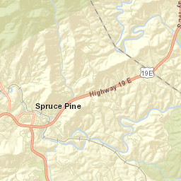 Spruce Pine Street Map