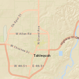 20408-20472 East Allen Road Tahlequah OK Street Map