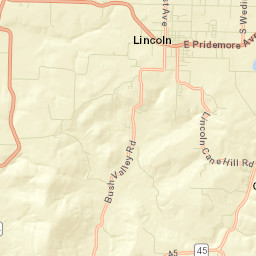 Lincoln Arkansas Street Map