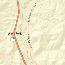 West Fork Arkansas Street Map