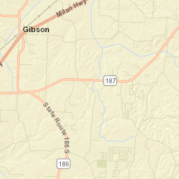 Gibson Tennessee Street Map