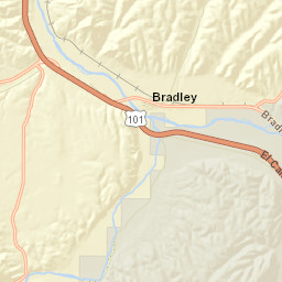 Bradley California Street Map