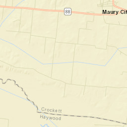 Maury City Tennessee Street Map