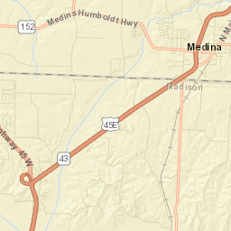 Medina Tennessee Street Map