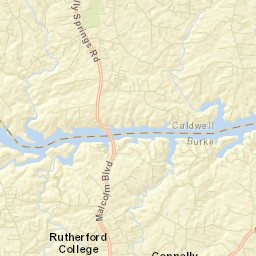 Rutherford College Street Map