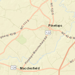 Pinetops Street Map