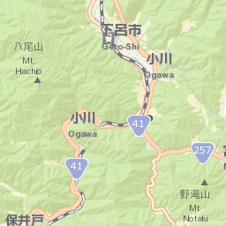 Gero-shi Street Map