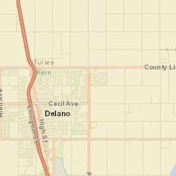 Delano California Street Map