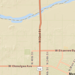 Muskogee Street Map