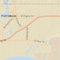 Fort Gibson Street Map