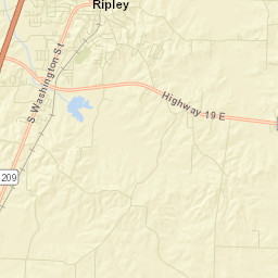 Ripley Tennessee Street Map