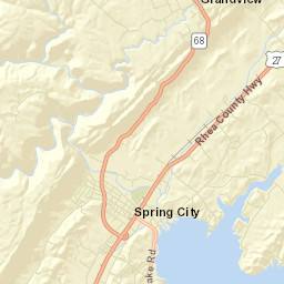 Spring City Tennessee Street Map