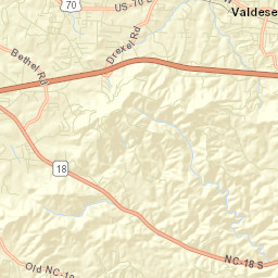 Valdese Street Map